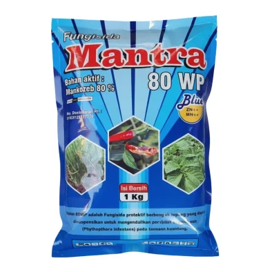 FUNGISIDA MANTRA 80 WP 1KG (Mankozeb Biru) | Proteksi Tuntas Busuk Daun